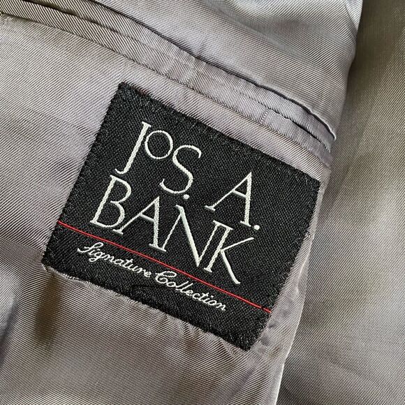 Jos. A. Bank Signature Collection Gordon Blazer 38 Houndstooth Plaid Silk Wood - Picture 15 of 16